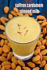 Saffron Cardamom Almond Milk, Healthy Vegan Breakfast Recipe