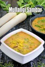 Mullangi Sambar | Radish Sambar |  Tamil Nadu  Radish Sambhar | Mooli Sambar |
