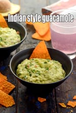 Indian style guacamole recipe | healthy avocado dip | Mexican guacamole |
