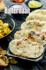 butter naan recipe | homemade naan | Punjabi butter naan made in tava | butter naan with yeast |