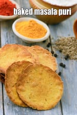 baked masala puri recipe | baked spicy puri | baked puri for sev puri | healthy Indian jar snack |