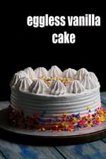 eggless vanilla cake recipe | vanilla cake without oven | eggless vanilla birthday cake |