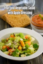 Fruit and Vegetable Salad with Apple Dressing recipe, Indian Diabetic Salad Recipes
