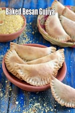 Baked Besan Gujiya | Baked Indian Sweet | Festive Indian Sweet |