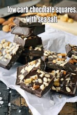 low carb chocolate squares with sea salt Indian recipe | keto chocolate bar | keto dark chocolate almond bars |