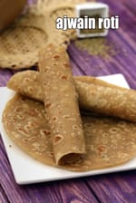ajwain roti recipe | ajwain paratha | ajwain chapati |