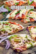 uttapam pizza recipe | tava uttapam pizza recipe |