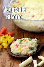 Vegetable Risotto ( Baked ) | Indian style Vegetable Risotto using  arborio rice or basmati rice |