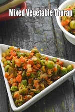 Mixed Vegetable Thoran | healthy Mixed Vegetable Thoran for diabetics, heart, blood pressure |