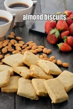 almond biscuits recipe | Indian almond butter biscuits | badam biscuit |