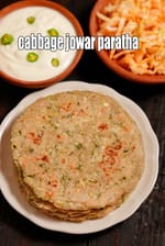 cabbage jowar paratha recipe | Indian patta gobi jowar paratha | gluten free jowar roti | healthy jowar cabbage paratha |