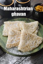Maharashtrian ghavan recipe | Indian rice flour crepes |  quick chawal ka atta ghavan | amboli |