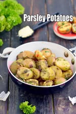 Parsley Potatoes |  Savory Stir-Fried Baby Potatoes |  Buttered Parsley Baby Potatoes |