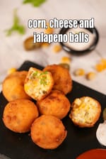 corn, cheese and jalapeno balls recipe | jalapeno poppers |  jalalpeno croquettes |