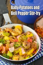 Baby Potatoes and Capsicum  Stir-fry | Garlic Veggie Baby Potato Stir-Fry | Herb Baby Potato Vegetable Sauté |