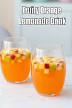 Fruity Orange Lemonade Drink | Orange Crush Mocktail | Cinderella Mocktail with Orange Syrup |