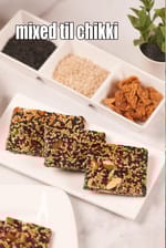 mixed til chikki recipe | mixed sesame seeds chikki | healthy til ki chikki | til gud chikki |