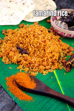 tamarind rice | South Indian style tamarind rice | pulihora rice |