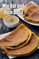 Mix Dal and Rice Dosa recipe