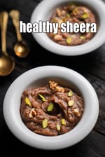 healthy sheera recipe | ragi, whole wheat flour sheera | no sugar sheera |