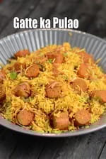 Gatte Ka Pulao Recipe | Rajasthani Gatte Ka Pulao | Traditional Gatte Pulao |