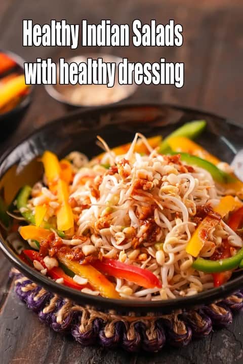 Healthy Indian Salads with healthy dressing
