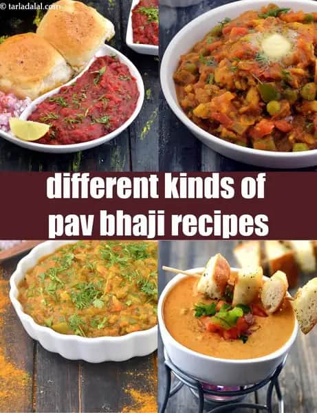 different kinds of pav bhaji