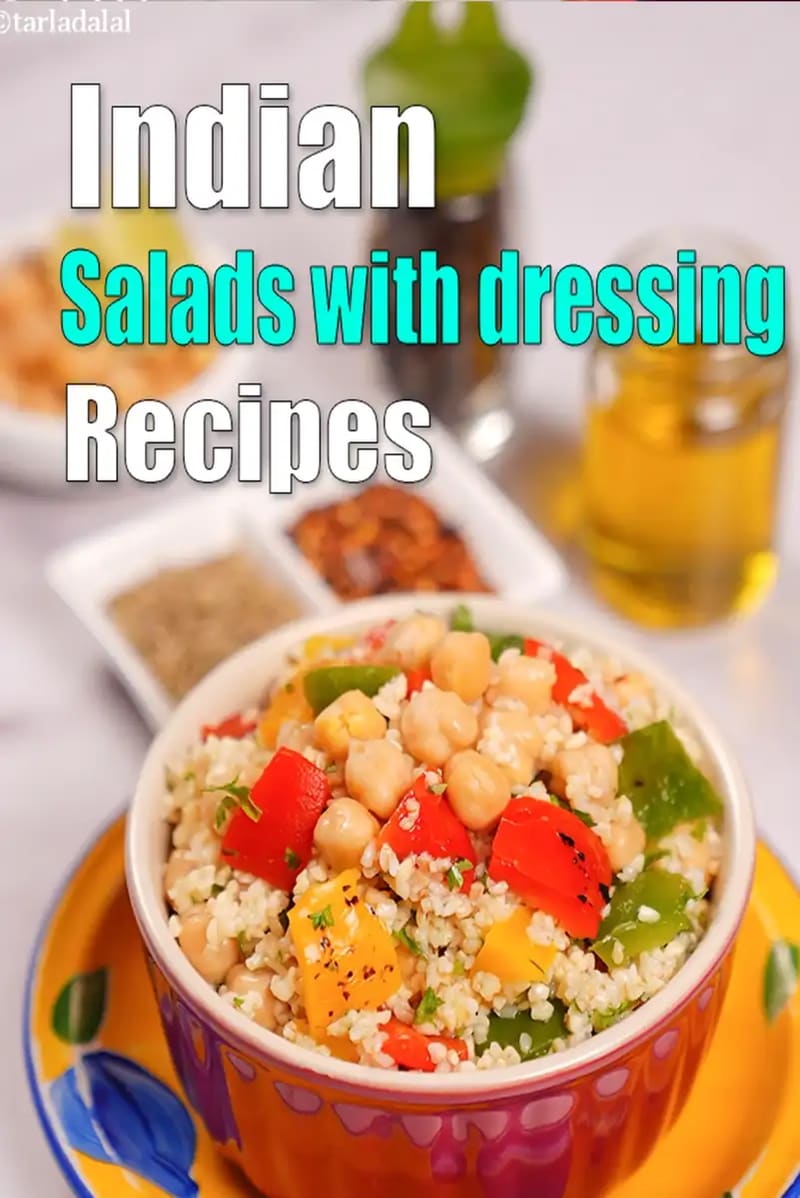 Indian Salads with dressing