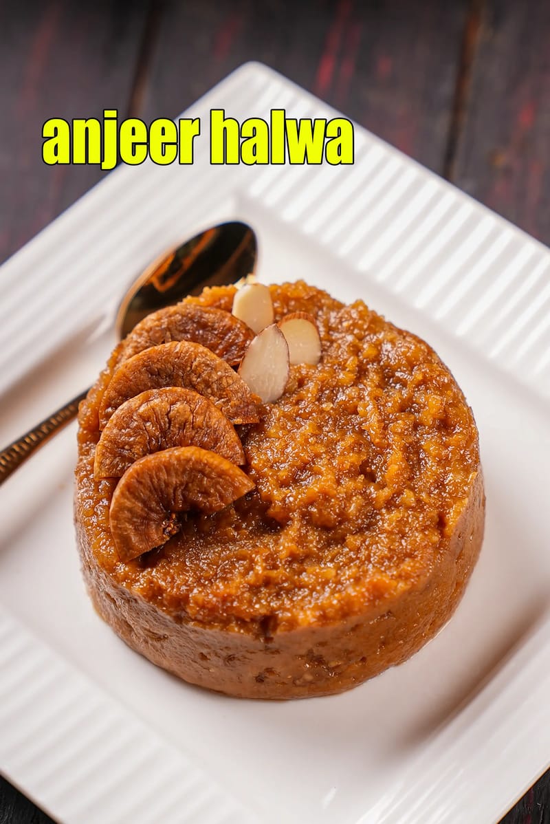 Anjeer halwa recipe | dry figs halwa | anjeer badam halwa | | Tarla Dalal