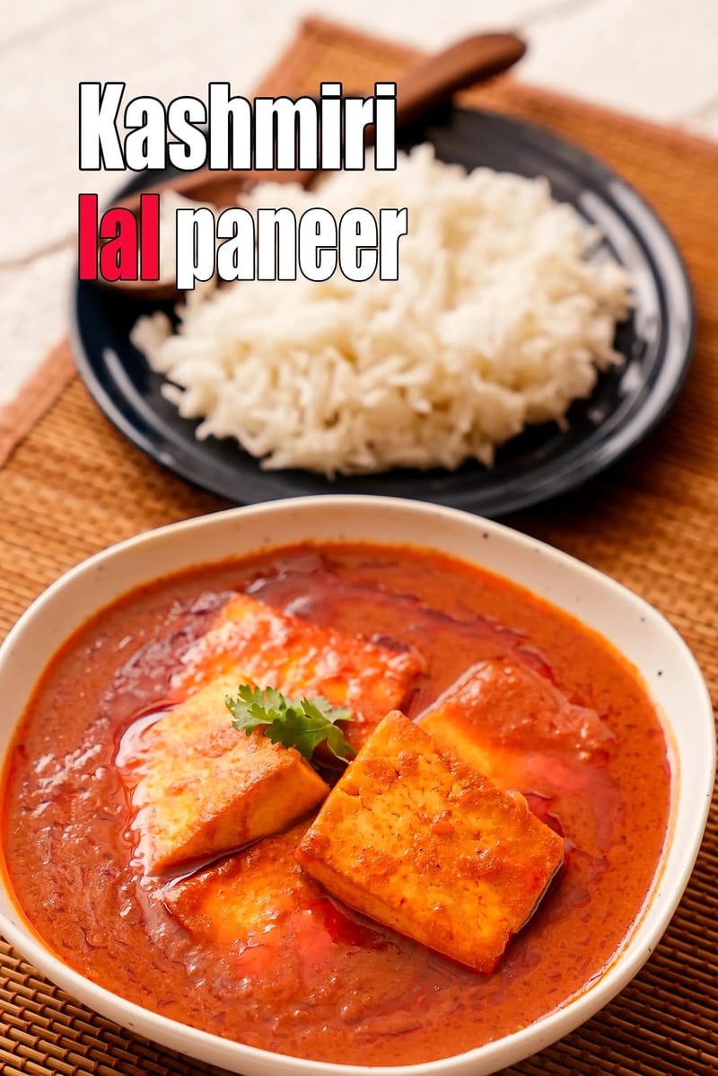 Kashmiri lal paneer recipe | Kashmiri paneer roganjosh | lal paneer sabzi | | Tarla Dalal