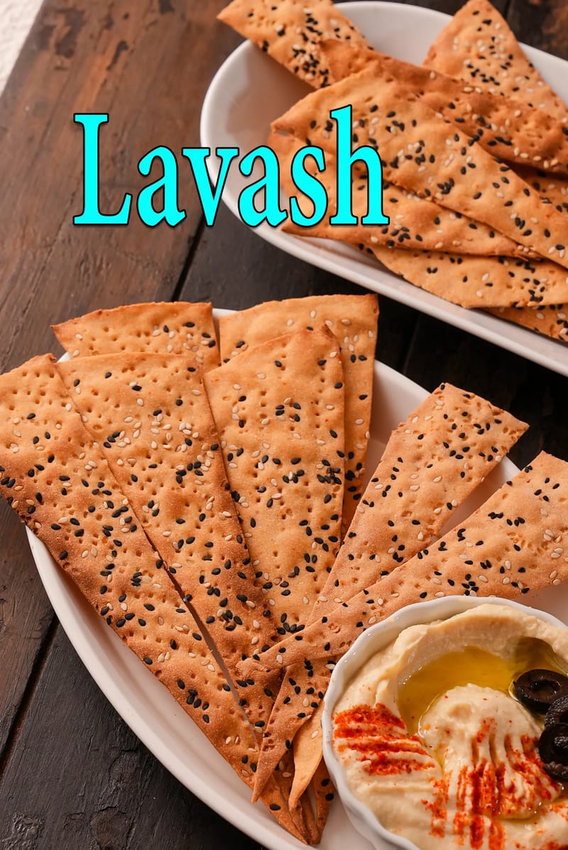 Lavash recipe | Indian style lavash crackers | Mediterranean lavash chips | | Tarla Dalal