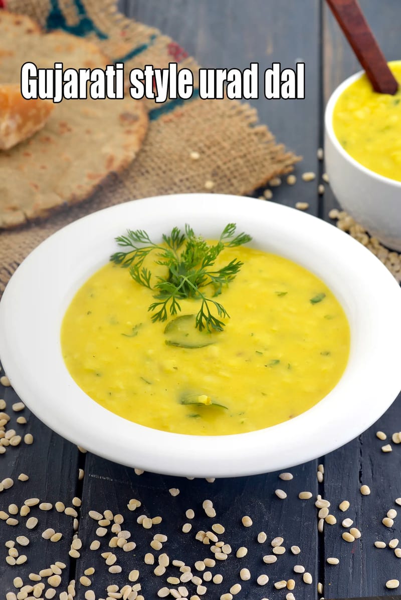 Gujarati style urad dal recipe | healthy urad dal Gujarati style | adad ni dal | urad dal with bajra roti | | Tarla Dalal