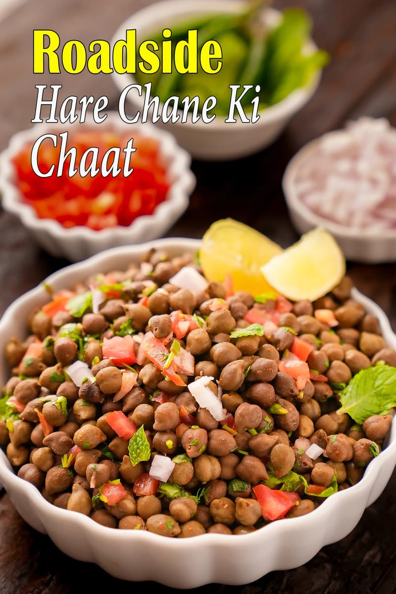 Hare Chane Ki Chaat recipe | Hare Chana ka salad |  protein rich Indian dried green peas snack |  | Tarla Dalal
