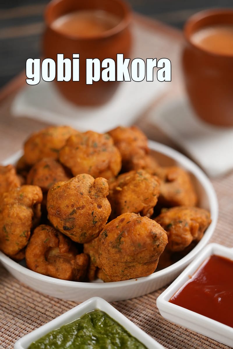 Gobi pakora recipe | Indian style cauliflower pakoda | gobhi ke pakode | how to make gobi pakoda | | Tarla Dalal