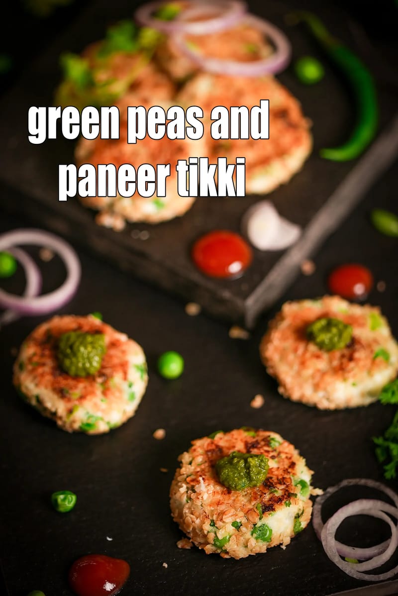 Green peas and paneer tikki recipe | green peas, potato and paneer tikki | matar paneer cutlet | | Tarla Dalal
