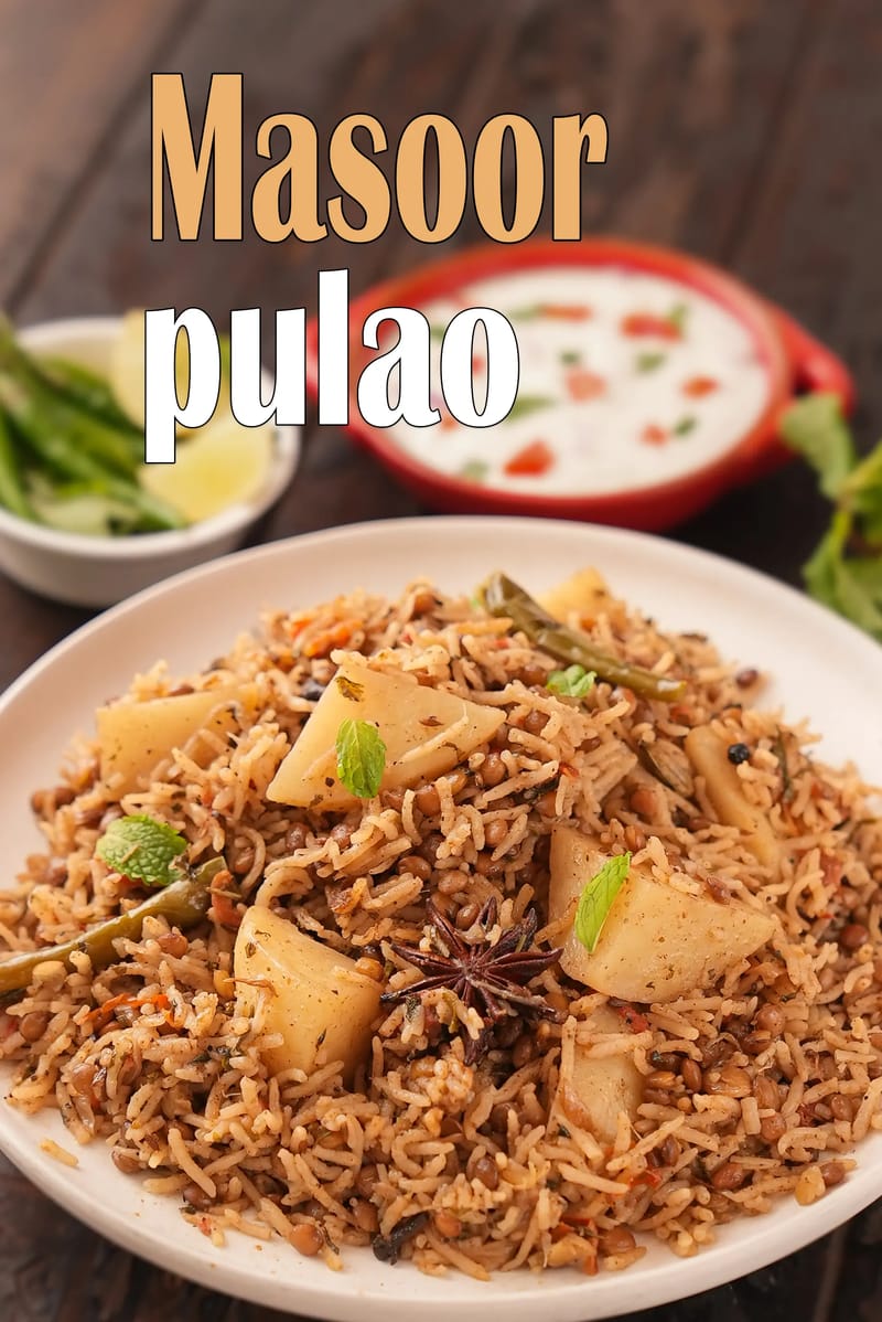 Masoor pulao recipe | akkha masoor pulao | khada masoor pulao | | Tarla Dalal