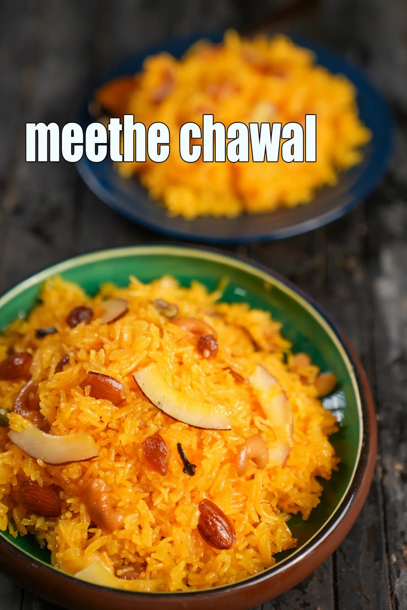 Meethe chawal recipe | Punjabi meethe chawal | sweet rice | | Tarla Dalal