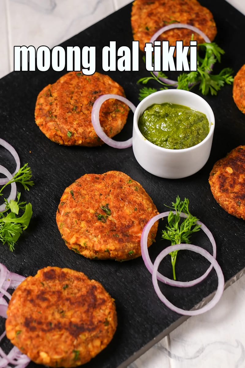 Moong dal tikki recipe | moong dal vegetable kebab | healthy moong dal paneer cutlet | | Tarla Dalal
