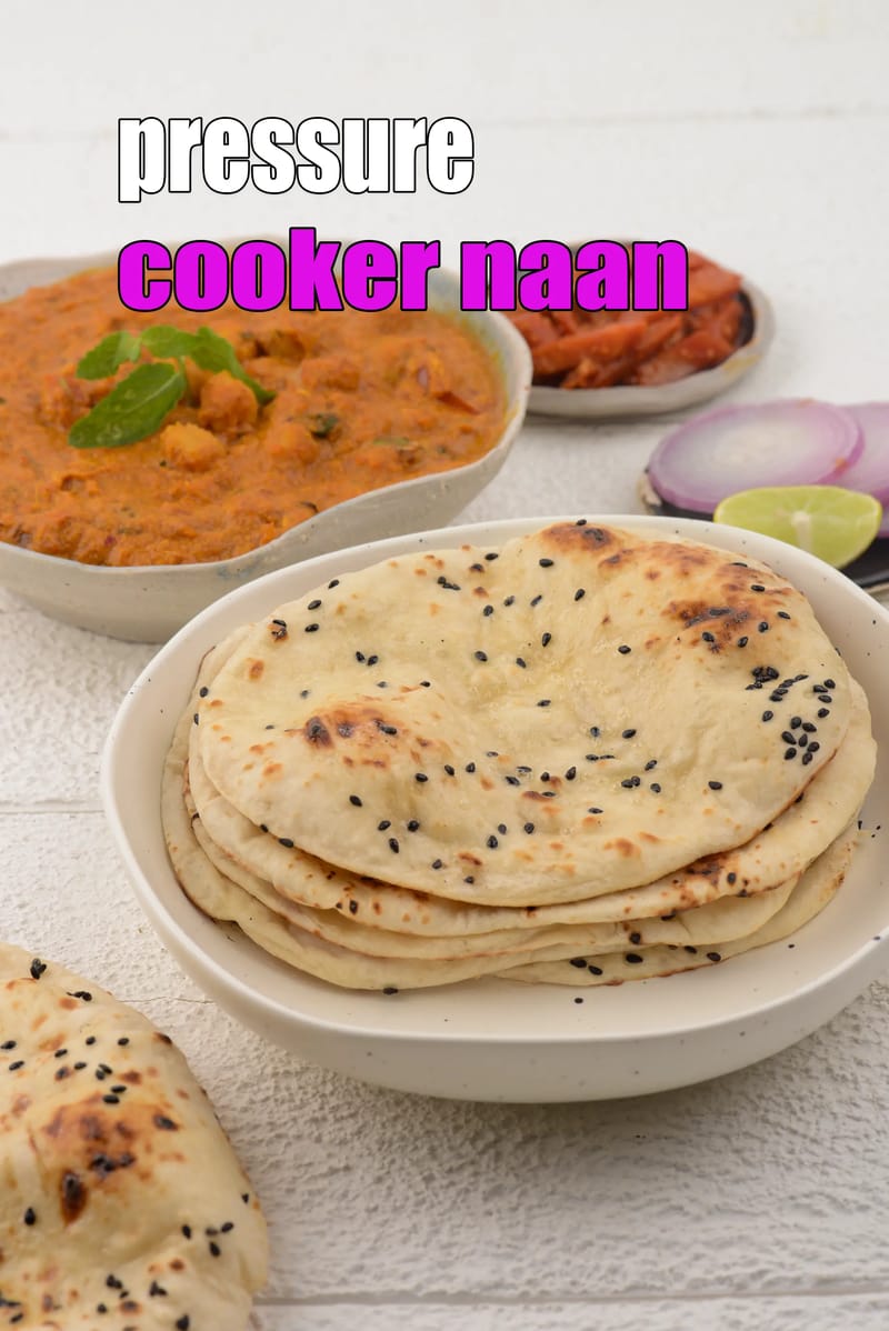 Pressure cooker naan recipe | naan without tandoor oven | Indian butter naan in cooker | naan with yeast | | Tarla Dalal