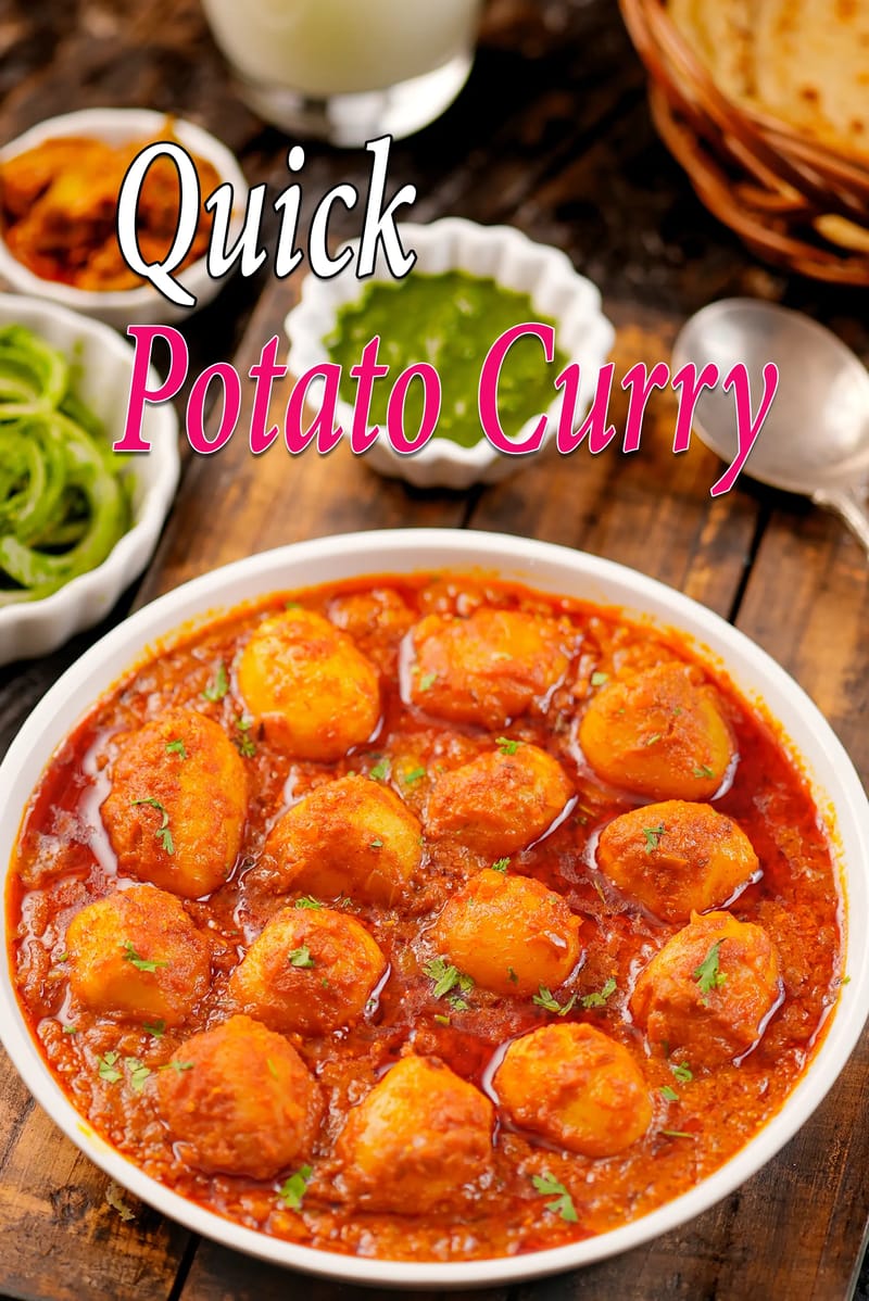 Quick potato curry recipe | pressure cooker aloo sabzi | instant dum aloo | | Tarla Dalal