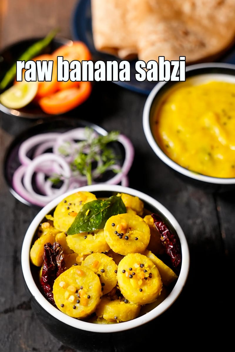Raw banana sabzi recipe | South Indian raw banana sabzi | kache kele sukhi sabzi | Plantains dry Indian vegetable | | Tarla Dalal