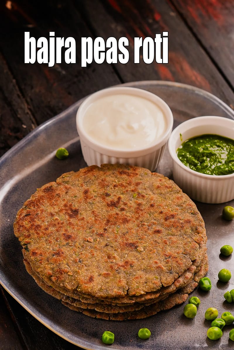 Bajra peas roti recipe | healthy matar bajra paratha | low acidity roti | | Tarla Dalal