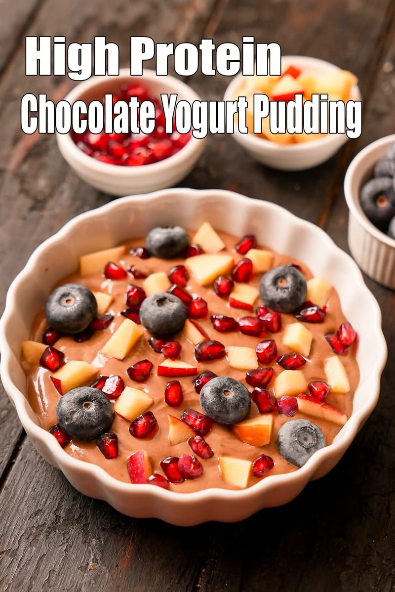 High Protein Chocolate Yogurt Pudding | Tarla Dalal