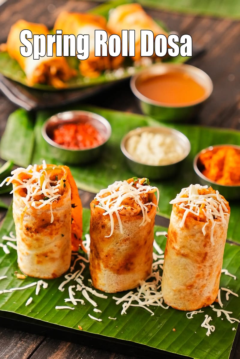 Spring roll dosa ( Mumbai Roadside Recipes) | Tarla Dalal