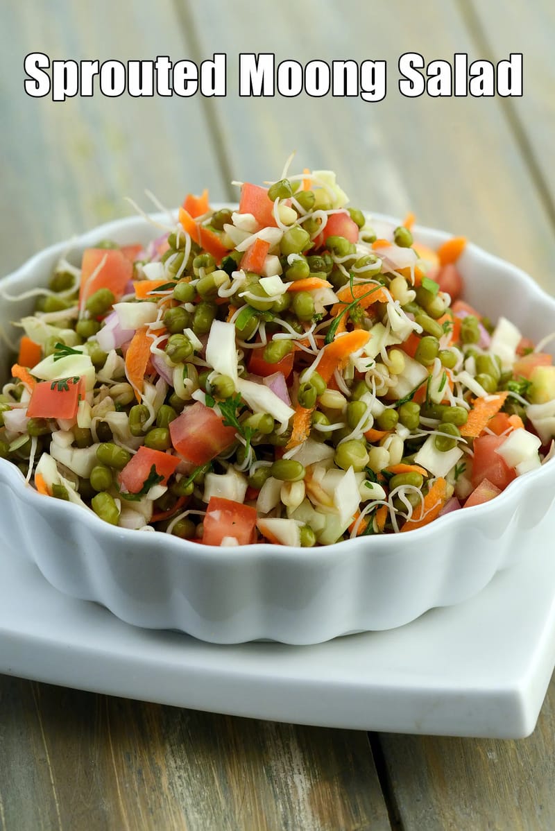 Sprouted moong salad recipe | moong salad| healthy moong salad | | Tarla Dalal