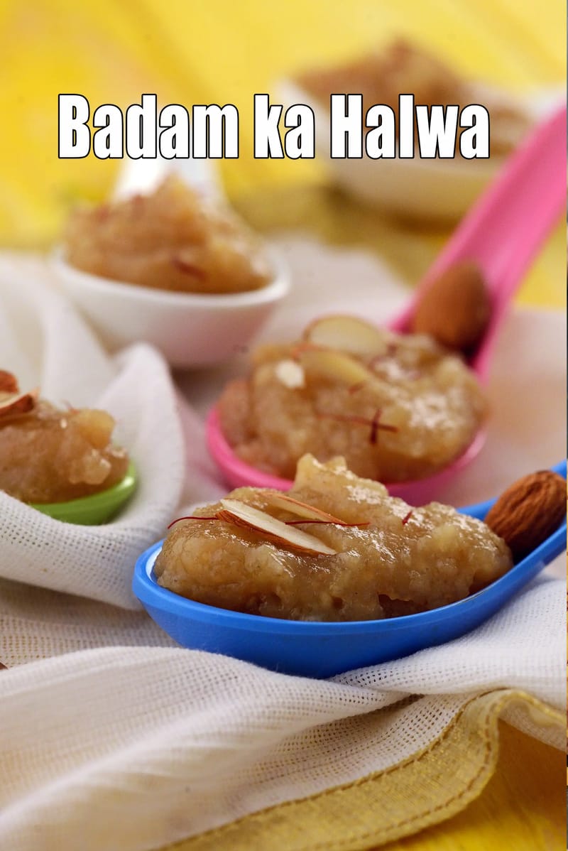 Badam ka halwa recipe | badam halwa | almond halwa | Indian almond halwa | | Tarla Dalal