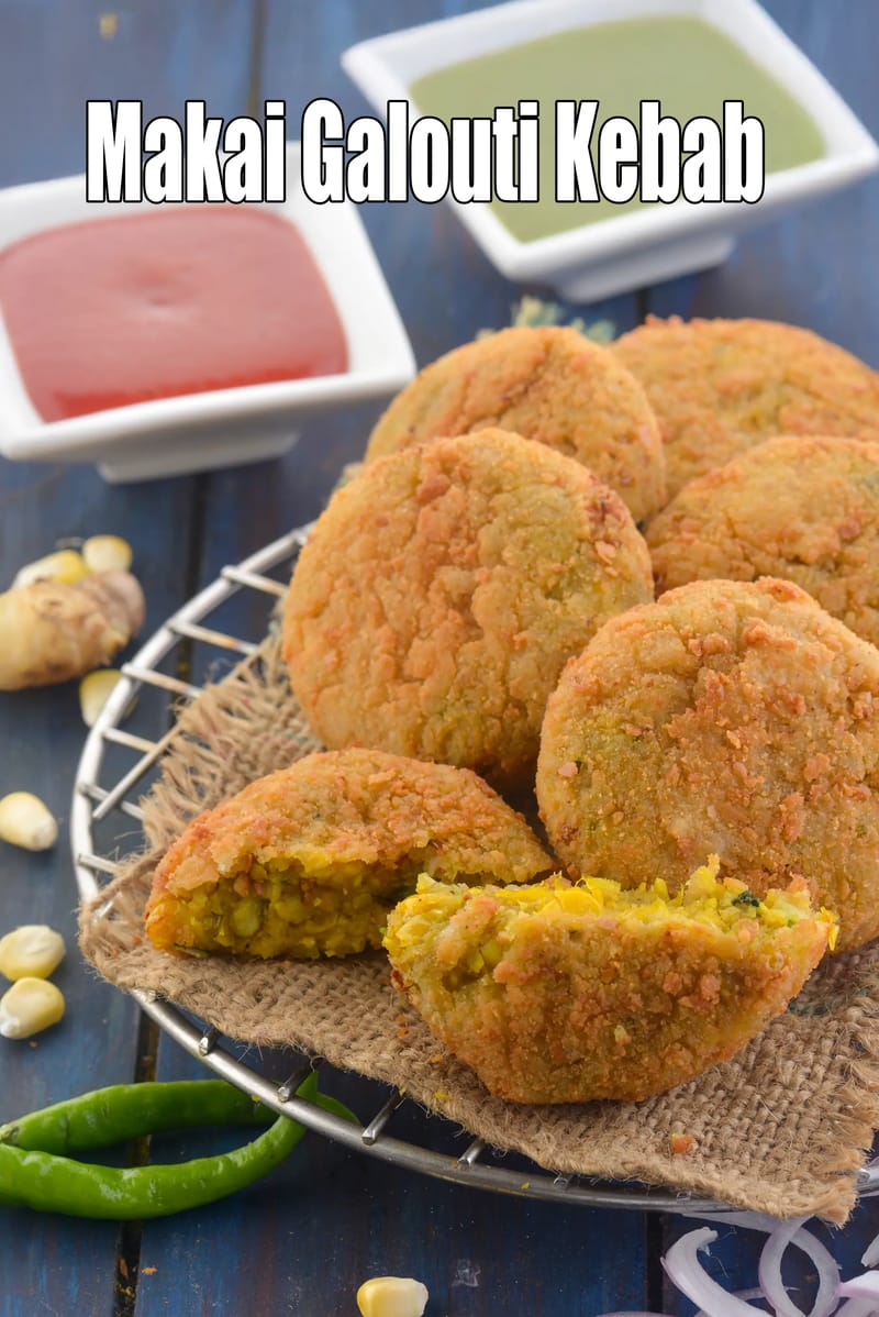 Makai galouti kebab recipe | sweet corn galouti kebab | Punjabi corn galouti kebab | | Tarla Dalal