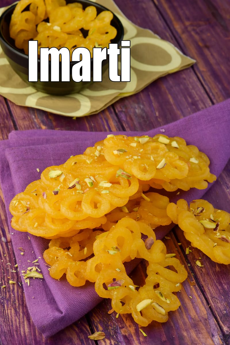 Imarti | Amriti |  Uttar Pradesh mithai | North Indian dessert | | Tarla Dalal