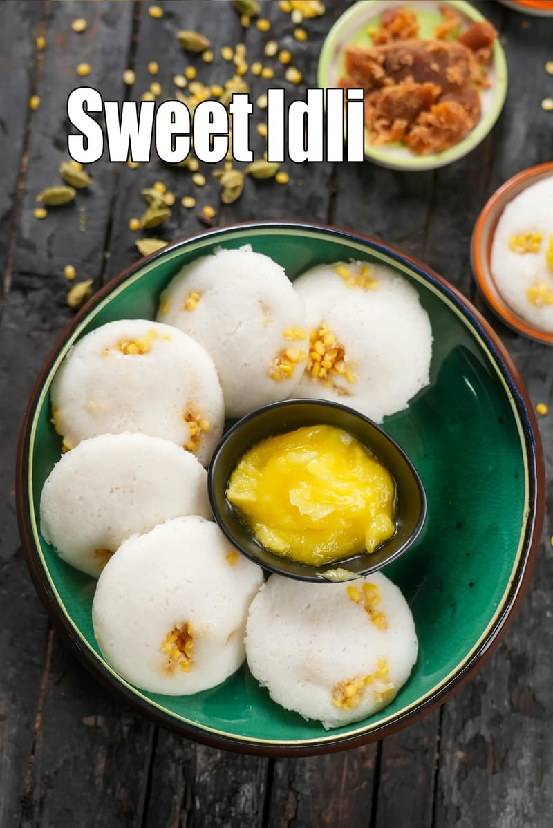 Sweet idli recipe | jaggery coconut moong dal idli | sweet dal gur idli | | Tarla Dalal