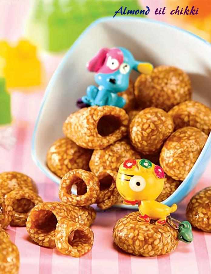 Almond Til Chikki ( Calcium Rich Recipes) | Tarla Dalal